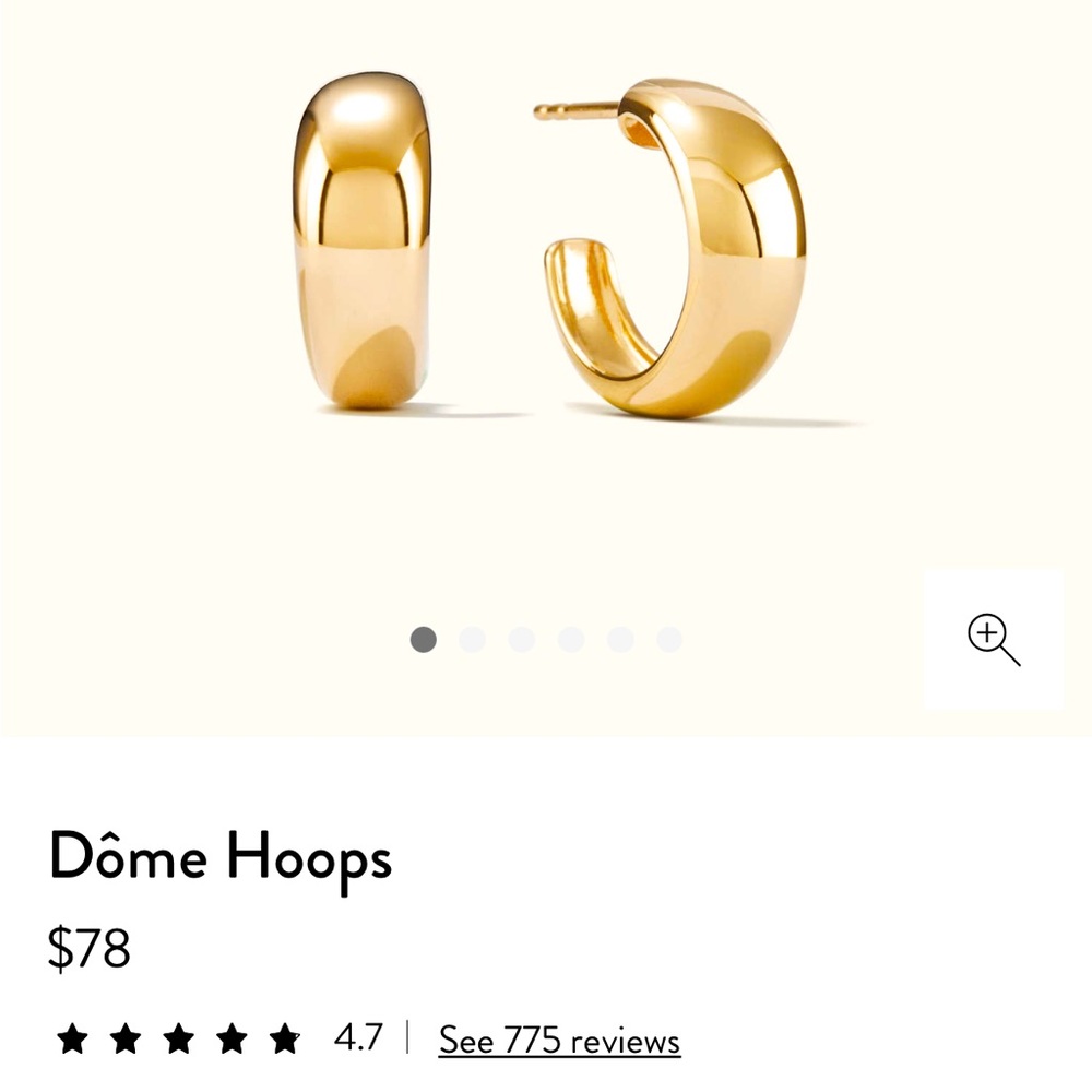 Mejuri dôme hoops 18k vermeil